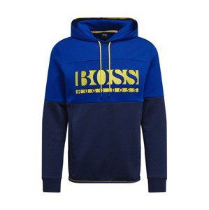 BOSS ATHLEISURE Mikina 'Soody 1'  námořnická modř / modrá / žlutá