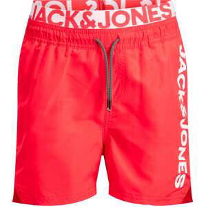 Jack & Jones Junior Plavecké šortky 'Bali'  bílá / světle červená
