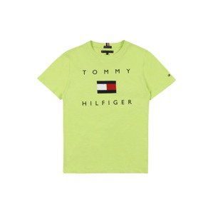 TOMMY HILFIGER Tričko  citronová / černá / červená / bílá