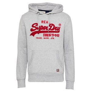 Superdry Mikina  červená / šedý melír