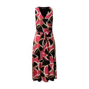 Lauren Ralph Lauren Šaty 'CARANA'  pink / černá / bílá / zlatá