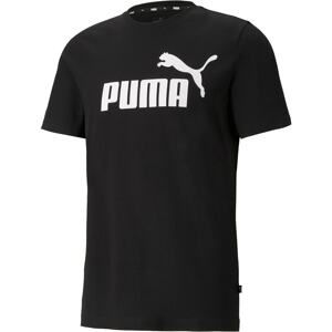 PUMA Tričko  černá / bílá