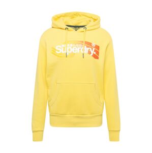 Superdry Mikina 'Cali'  žlutá / tmavě oranžová / bílá