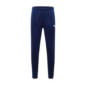 PUMA Sportovní kalhoty  tmavě modrá / bílá
