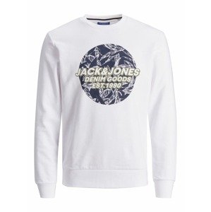 JACK & JONES Mikina  bílá / námořnická modř / olivová