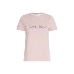 Calvin Klein Tričko  růžová / stříbrná