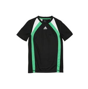 ADIDAS PERFORMANCE Funkční tričko  černá / bílá / zelená