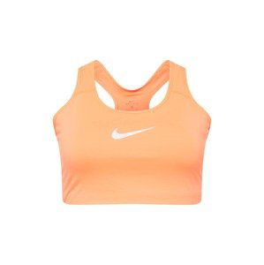 NIKE Sportovní podprsenka 'Swoosh'  oranžová / bílá