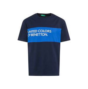 UNITED COLORS OF BENETTON Tričko  tmavě modrá / modrá / bílá
