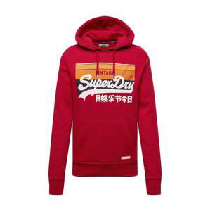 Superdry Mikina  krvavě červená / noční modrá / žlutá / bílá / oranžová