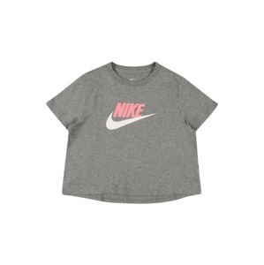 NIKE Funkční tričko  šedá / bílá / pink