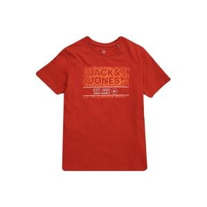 Jack & Jones Junior Tričko  červená / oranžová / bílá