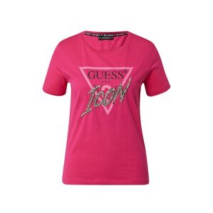 GUESS Tričko  pink / černá