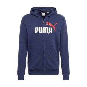 PUMA Sportovní mikina s kapucí  tmavě modrá / bílá / světle červená