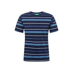 UNITED COLORS OF BENETTON T-Shirt  námořnická modř / světlemodrá / královská modrá / bílá