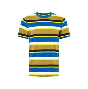 UNITED COLORS OF BENETTON Shirt  modrá / citronová / bílá / žlutá / černá
