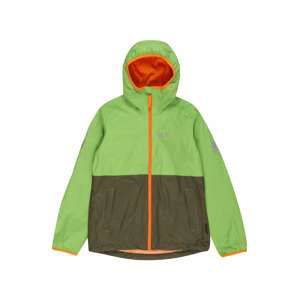 JACK WOLFSKIN Outdoorová bunda 'Rainy Days'  khaki / tmavě zelená / oranžová