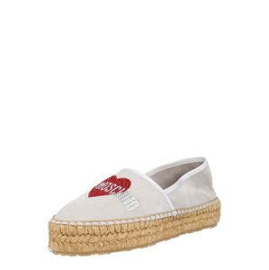 Love Moschino Espadrilky  šedá / bílá / červená