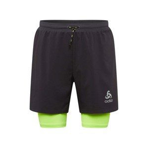 ODLO Sportovní kalhoty  černá / svítivě zelená
