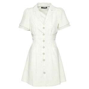 Fashion Union Košilové šaty 'CAMERON'  limone / režná / bílá