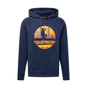 Derbe Hoodie 'POLLERHOCKEN'  námořnická modř / žlutá / oranžová