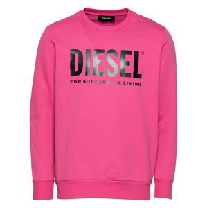 DIESEL Mikina  pink / černá