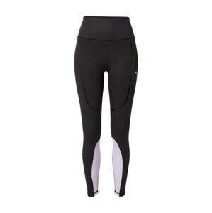 PUMA Sportovní kalhoty  černá / pastelová fialová