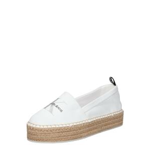 Calvin Klein Jeans Espadrilky  bílá / černá / šedá