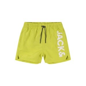 Jack & Jones Junior Plavecké šortky 'BALI'  světle zelená / bílá