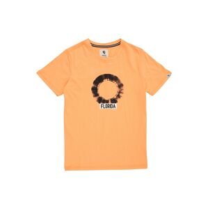 GARCIA Tričko  černá / bílá / tmavě oranžová