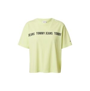 Tommy Jeans Tričko  limetková / černá