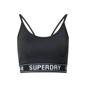 Superdry Sportovní podprsenka  černá / bílá