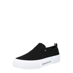 Calvin Klein Jeans Slip on boty  černá / bílá