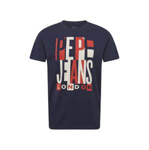 Pepe Jeans Tričko 'DAVY'  námořnická modř / světle červená / přírodní bílá