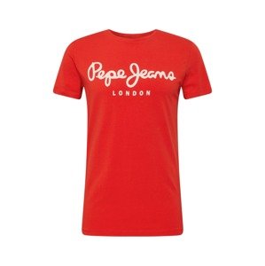 Pepe Jeans Tričko  červená / bílá