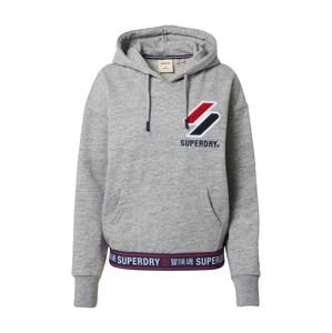 Superdry Mikina  světle šedá / červená / bílá / marine modrá