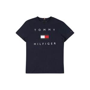 TOMMY HILFIGER Tričko  bílá / červená / marine modrá