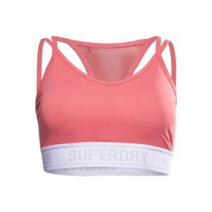 Superdry Sportovní podprsenka  starorůžová / bílá