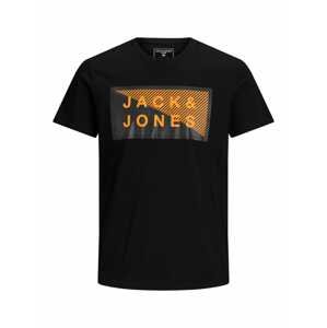 JACK & JONES Tričko  starobéžová / černá
