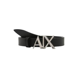 ARMANI EXCHANGE Opasek  stříbrně šedá / černá