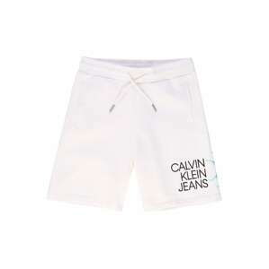 Calvin Klein Jeans Kalhoty 'HYBRID LOGO JOGGER SHORTS'  bílá