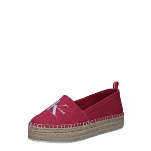 Calvin Klein Jeans Espadrilky  malinová / stříbrně šedá