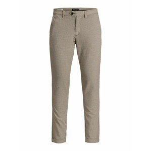 JACK & JONES Chino kalhoty  tmavě béžová / světle béžová