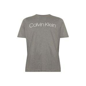 Calvin Klein Big & Tall Tričko  šedý melír / bílá