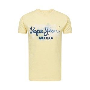 Pepe Jeans Tričko 'GOLDERS'  světle žlutá / bílý melír / námořnická modř