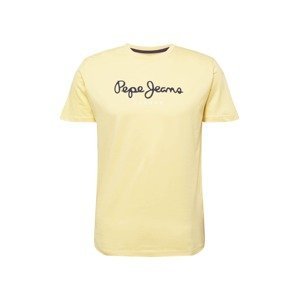 Pepe Jeans Tričko 'EGGO'  pastelově žlutá / námořnická modř
