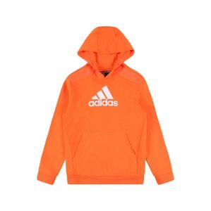 ADIDAS PERFORMANCE Sportovní mikina  oranžová / bílá