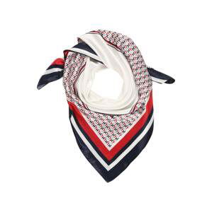 TOMMY HILFIGER Látková rouška 'MONOGRAM SATIN SCARF'  tmavě modrá / červená / světle šedá / bílá