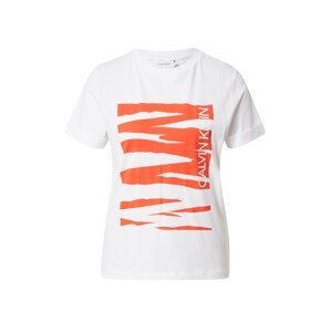 Calvin Klein Tričko  bílá / oranžová