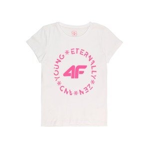 4F Funkční tričko  bílá / pitaya